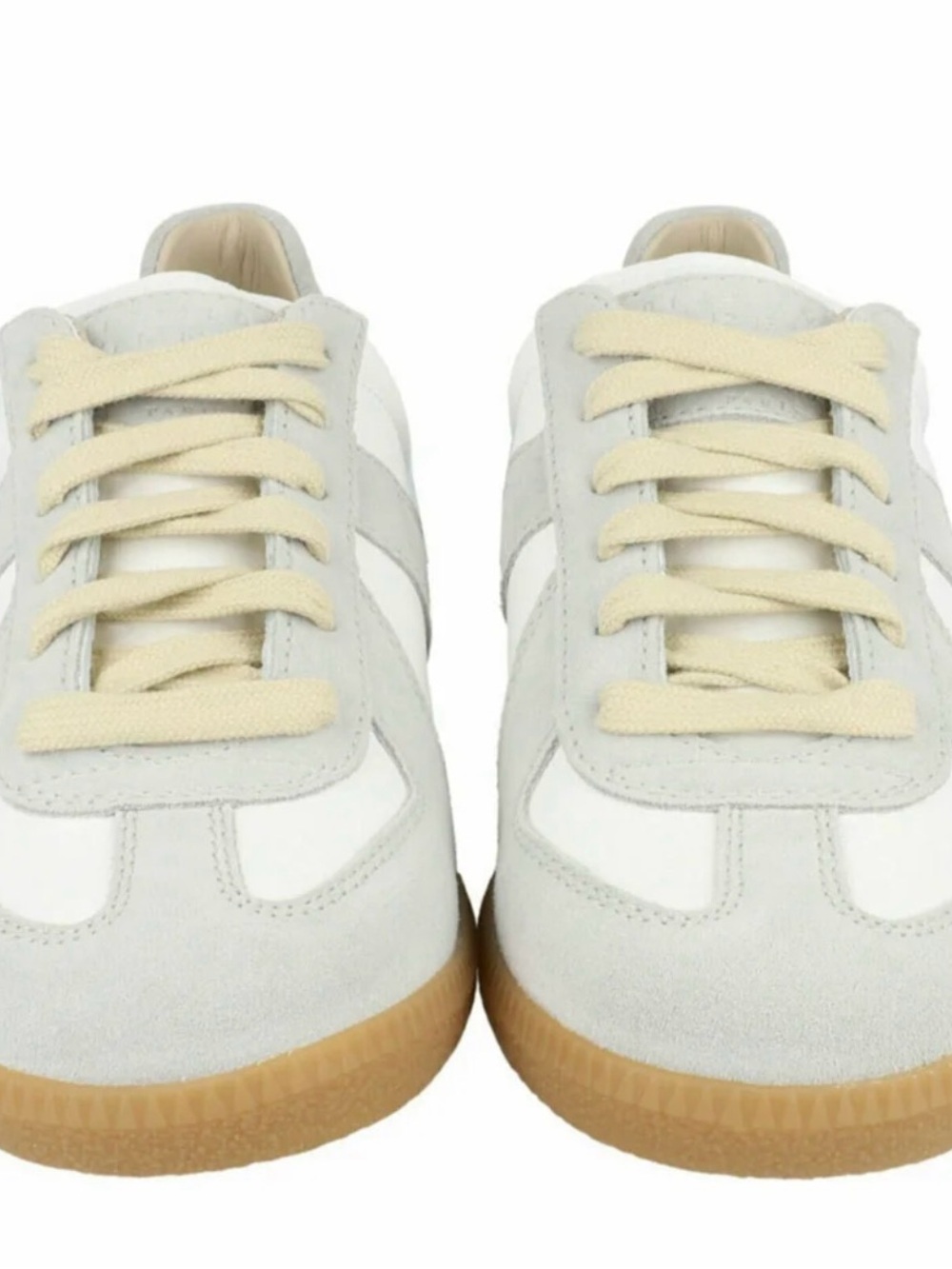 Maison Martin Margiela White, Beige and Gum Sole Classic Trainer Sneakers